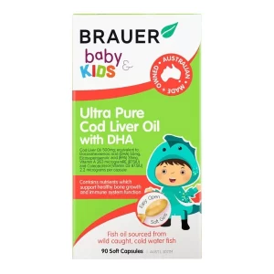 Baby & Kids Ultra Pure Cod Liver Oil With DHA - Brauer   